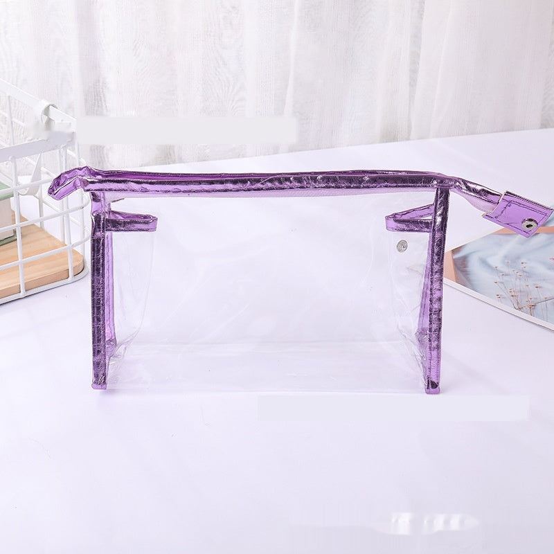 Sac de rangement de grande capacité de mode de lavage portatif de maquillage Transparent imperméable de PVC