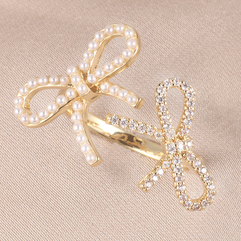 Fashion Trend Unique Bow Ring Design For Women