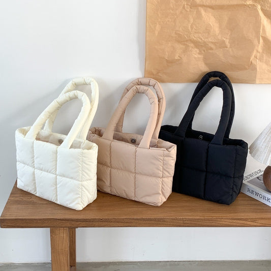 Bolso de mano portátil de viajero portátil con un solo hombro a cuadros de gran capacidad