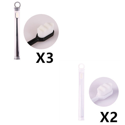 Brosse à dents Ultra-fine, poils Super doux, nettoyage en profondeur, Portable, outils de soins bucco-dentaires, nettoyage buccal, voyage