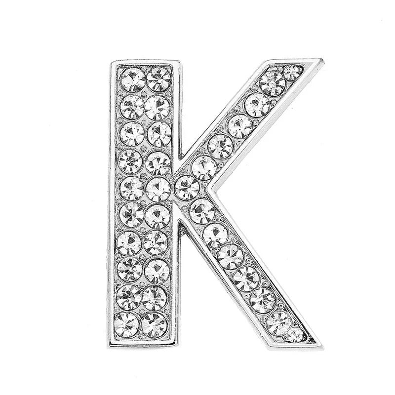 Cuentas dispersas de accesorios para collar de mascotas con letras de diamante blanco de Color cromado de 30mm