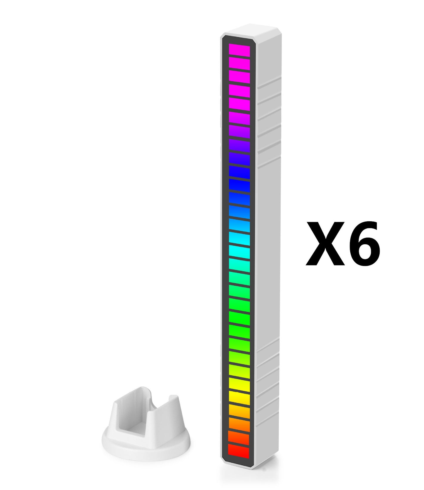 Tira de luces LED con Control de sonido, luz de ritmo, música, atmósfera, tubo colorido RGB, lámpara USB de ahorro de energía, luz ambiental