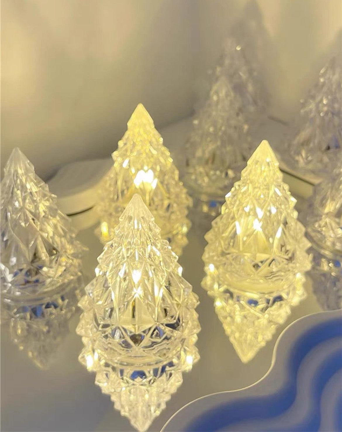 Ins Beautiful Iceberg Night Led Lights Lámpara de cristal con adornos navideños Led creativos de alto valor