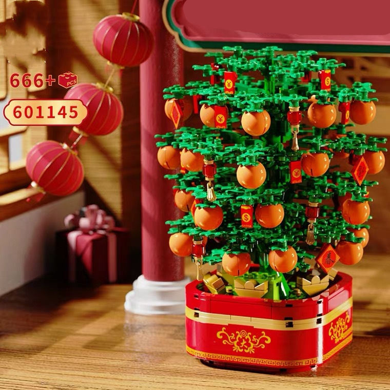 Blocs de construction à monter soi-même, boîte à musique, modèle d'arbre de noël, décoration de bureau, boîte-cadeau pour femmes et enfants, cadeaux du nouvel an