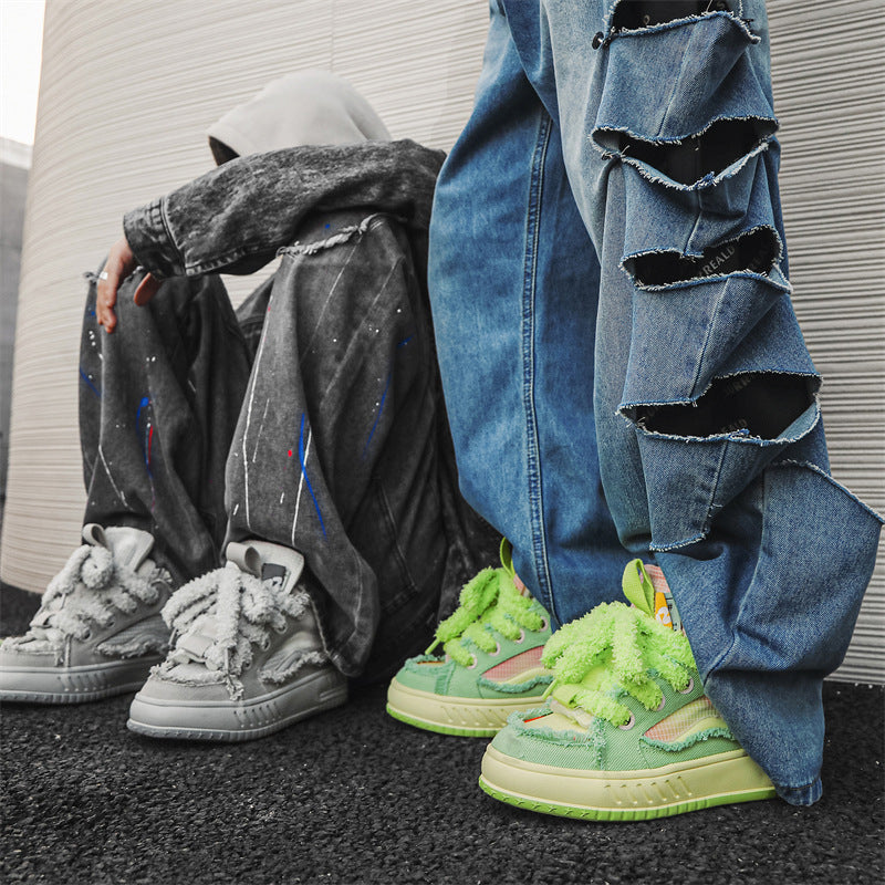 Zapatos de pan estilo universitario a juego de moda para hombre