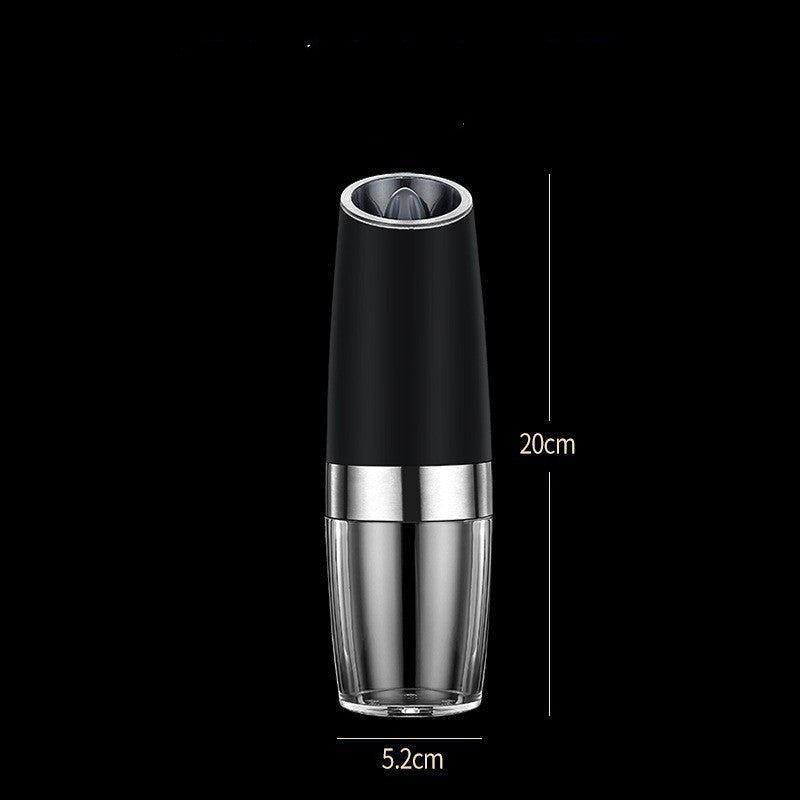 Ensemble de moulin à poivre et à sel électrique rechargeable, broyeur automatique à une main, sans batterie, avec lumière LED à grosseur réglable, rechargeable