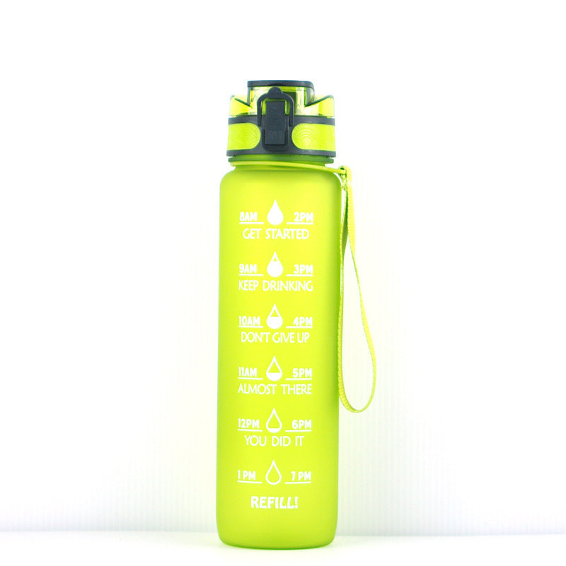 Frasco transparente, botella de agua de 1000ml, botella Kawaii embotellada, infusor sin Bpa, botella de agua transparente para deportes de leche de plástico, taza Kawaii