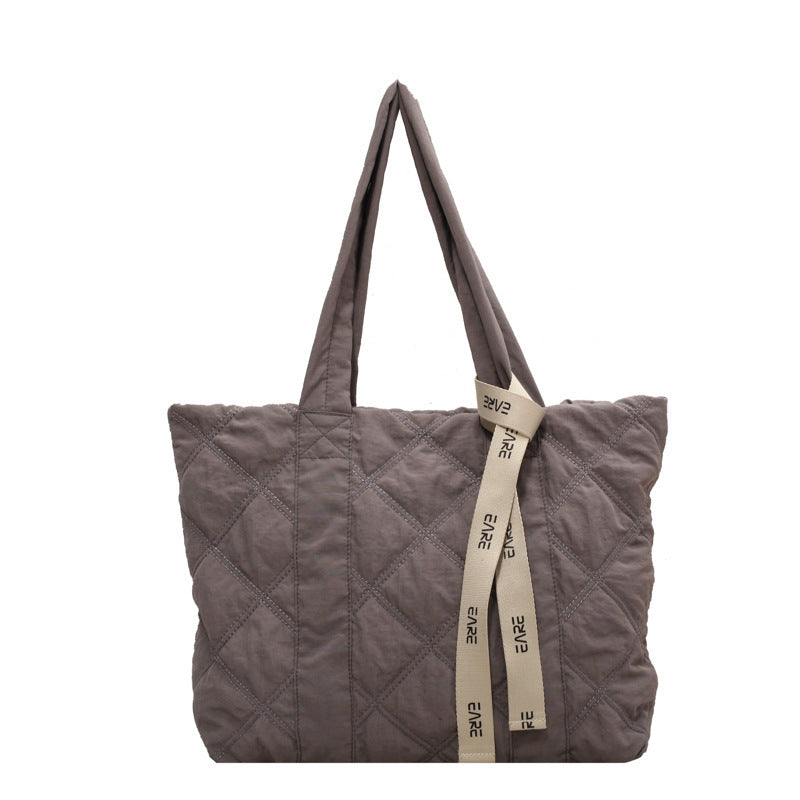 Sac fourre-tout d'hiver pour femmes, sac à bandoulière en losange de couture, sac de Shopping de grande capacité, sacs à main personnalisés, 2023