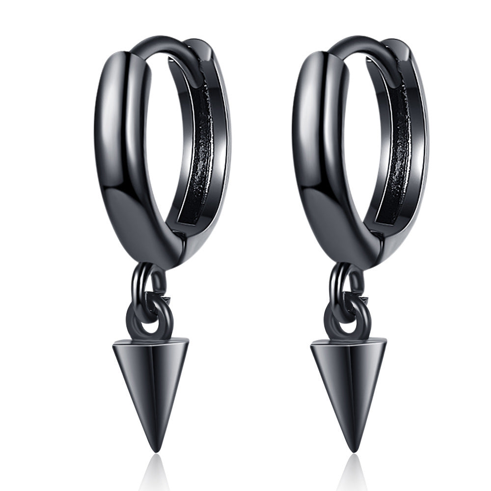 Boucles d'oreilles à motif géométrique à la mode pour femmes, conception conique simple