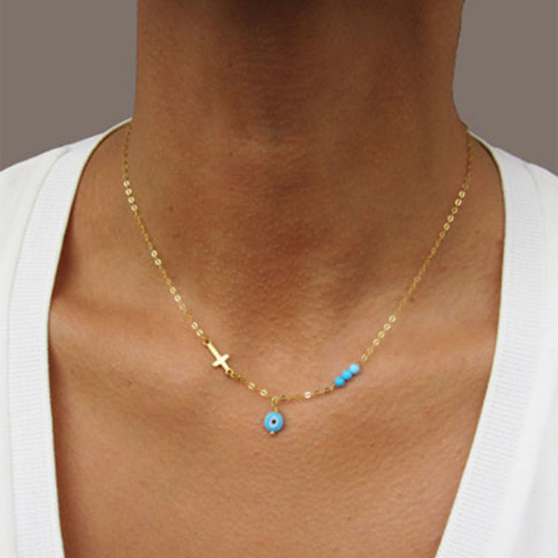 Chaîne de clavicule croisée à la mode, Style européen et américain Simple