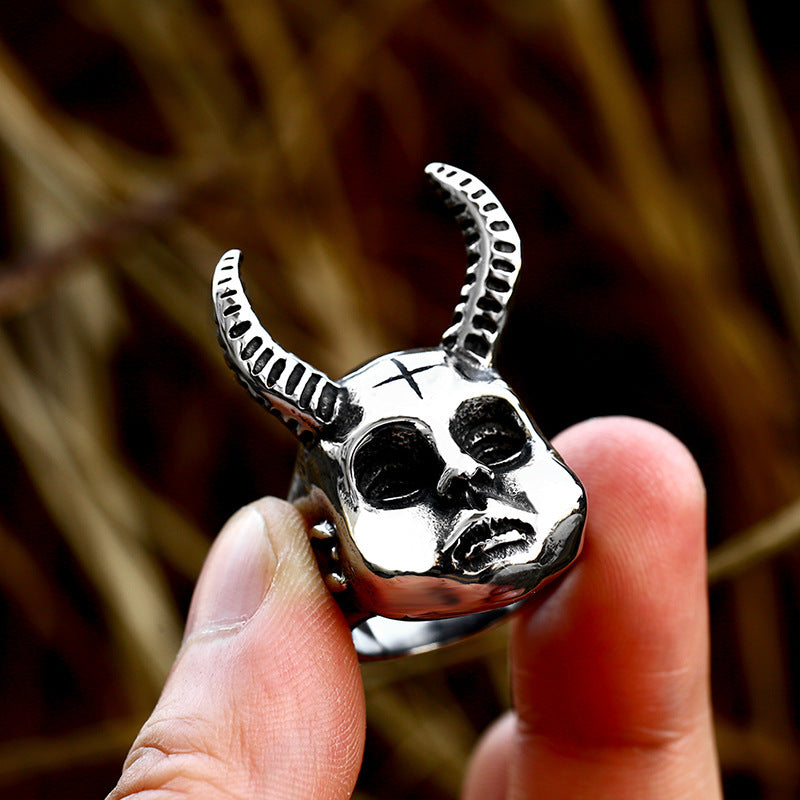 Stainless Steel Animal Skull Ring