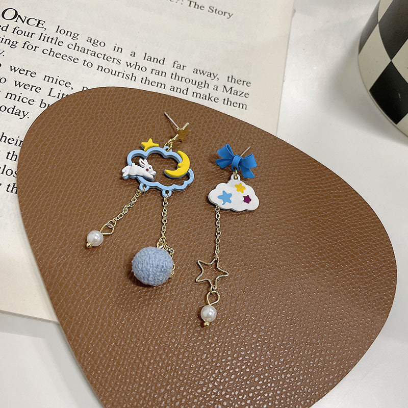 Boucles d'oreilles à nœud de lapin à la mode pour femmes