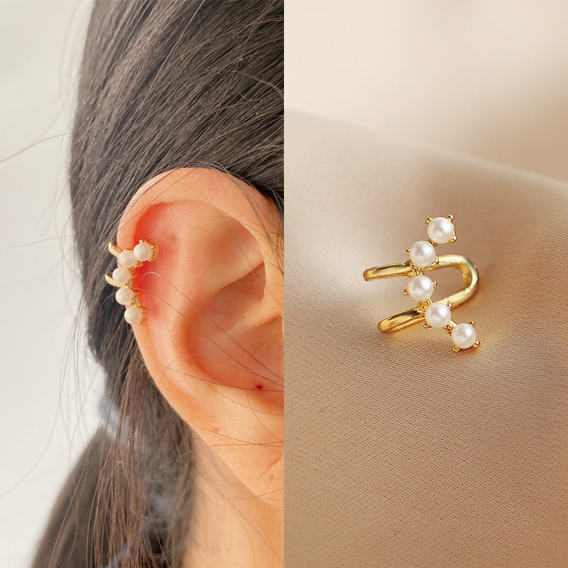 Ensemble créatif simple de cinq clips d'oreille non percés