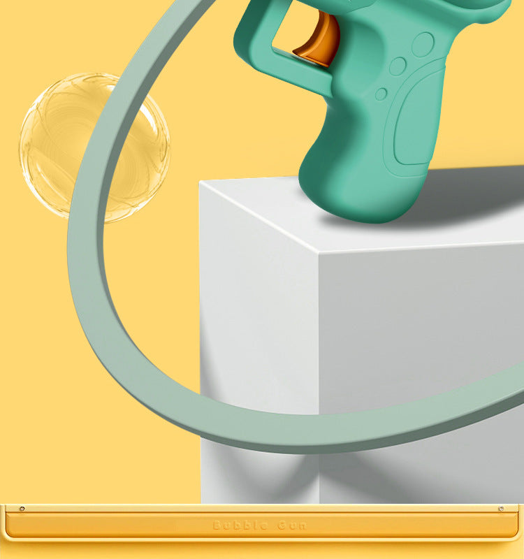 Pistola de burbujas luminosa Gatling, juguetes pequeños eléctricos para niños