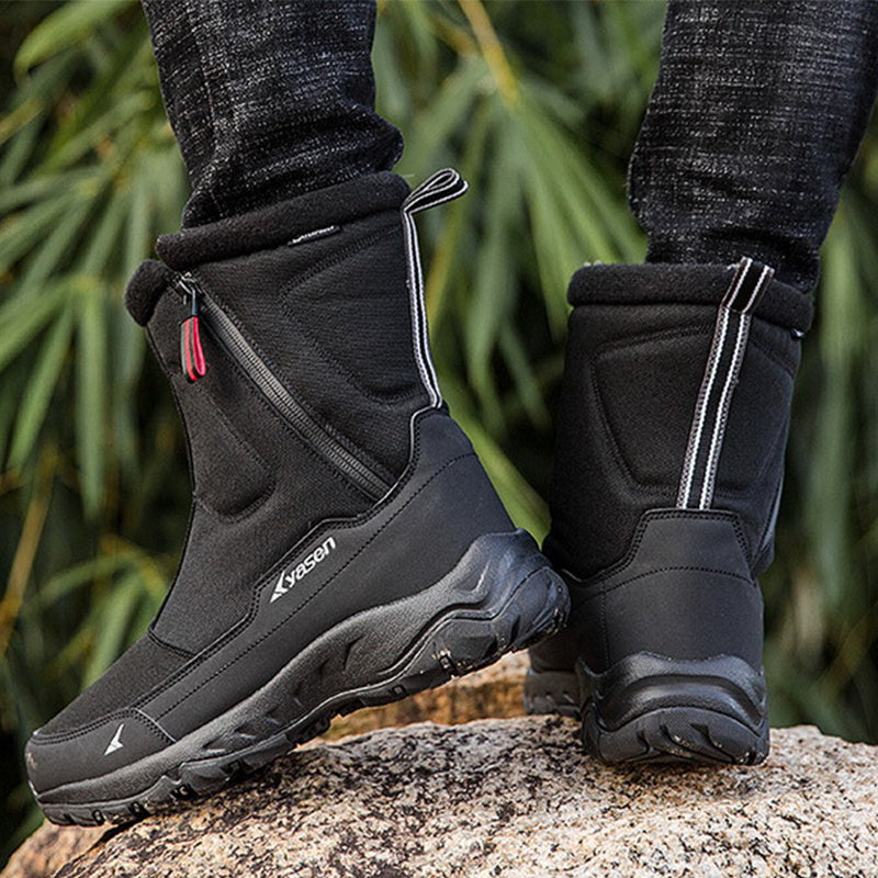 Bottes de neige épaisses pour Couple, chaussures chaudes en polaire pour la marche en plein air et l'escalade, hiver