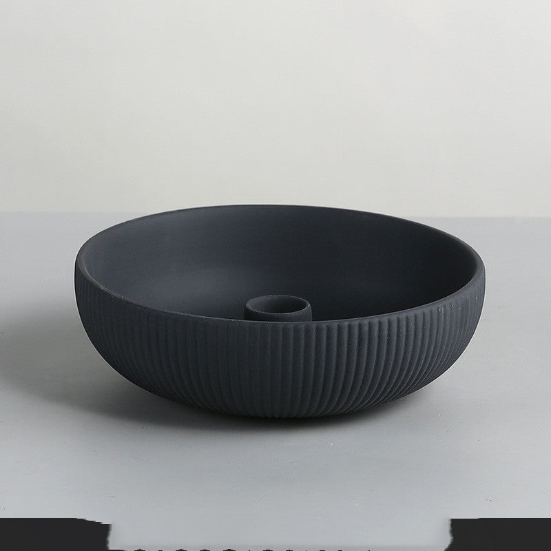 Bandeja de vela de cerámica simple Portavelas Utensilios para velas