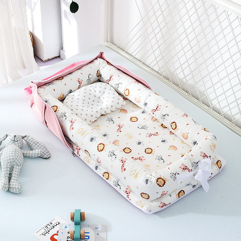 Lit de bébé portable en coton nouveau-né pliable