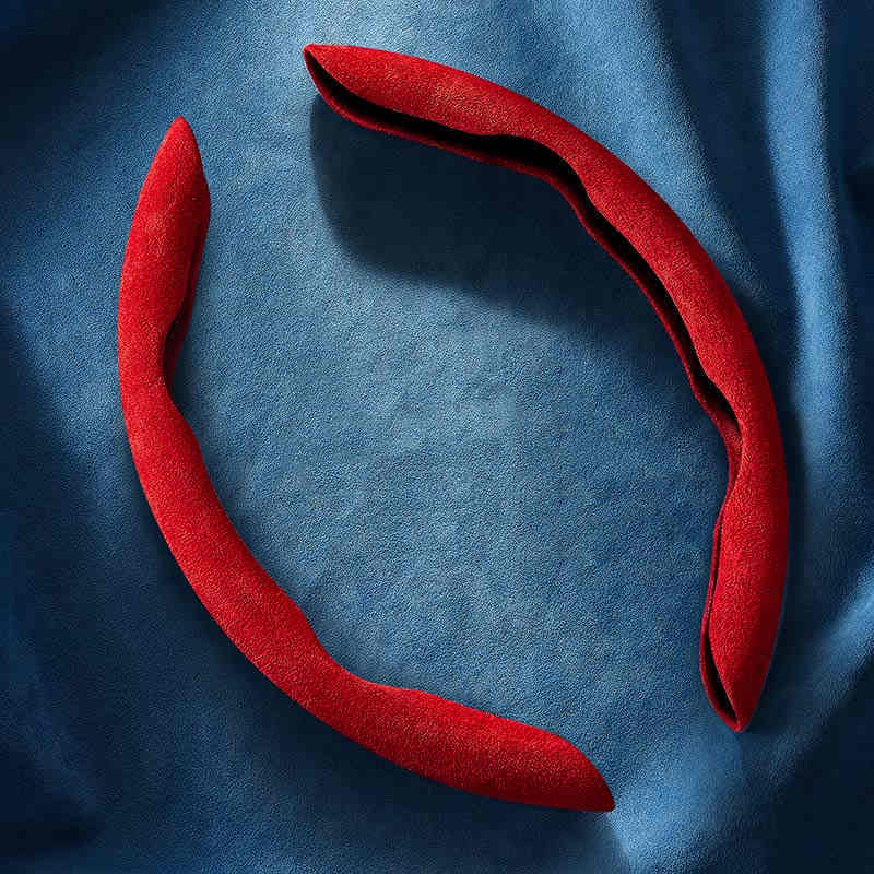 Housse de volant de voiture en daim, Ultra-fine, absorbant la sueur, antidérapante, été