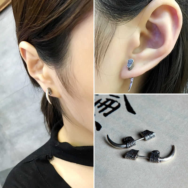 925 Creative Eagle Claw Ear Studs Silver