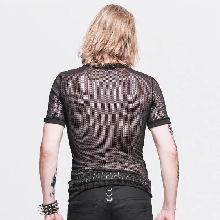 Fishnet Series See-through Net Hole Mesh Top Hollow T-shirt Sexy