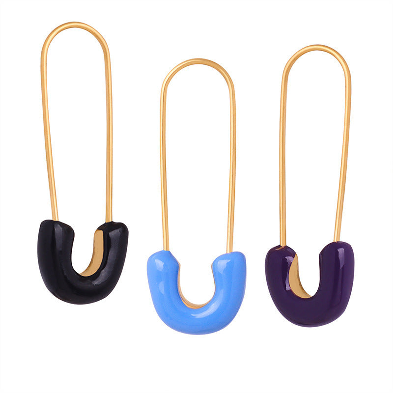 Boucles d'oreilles tendance élégantes couleur Morandi