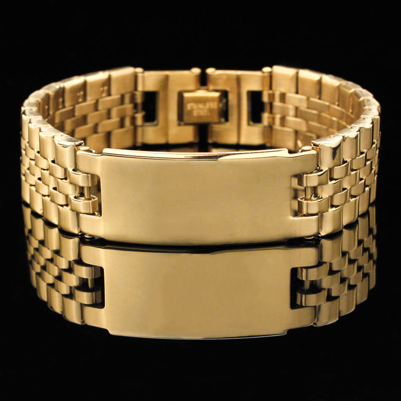 Bracelet incurvé à la mode en acier inoxydable
