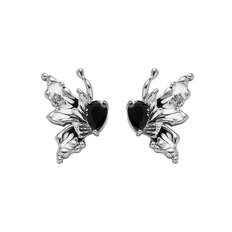 Original Ink Butterfly Earrings Female High Sense