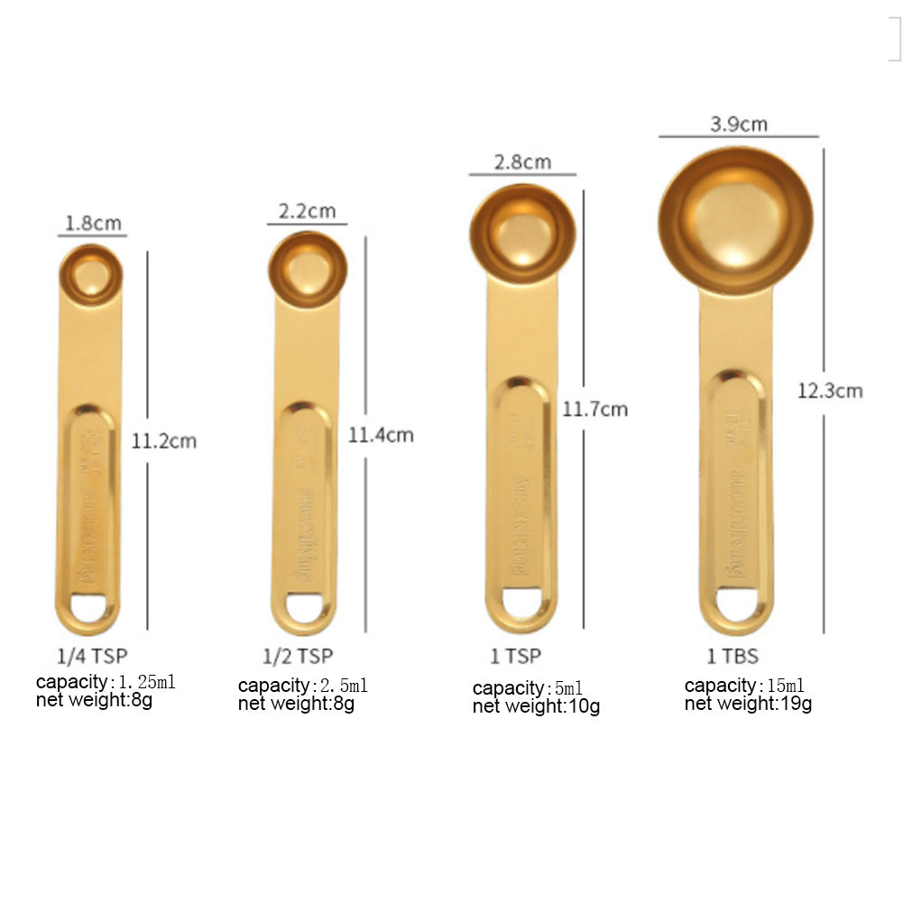 Cuillères à mesurer en acier inoxydable, balance de cuisine, cuillère à café, outil de cuisine pour barman