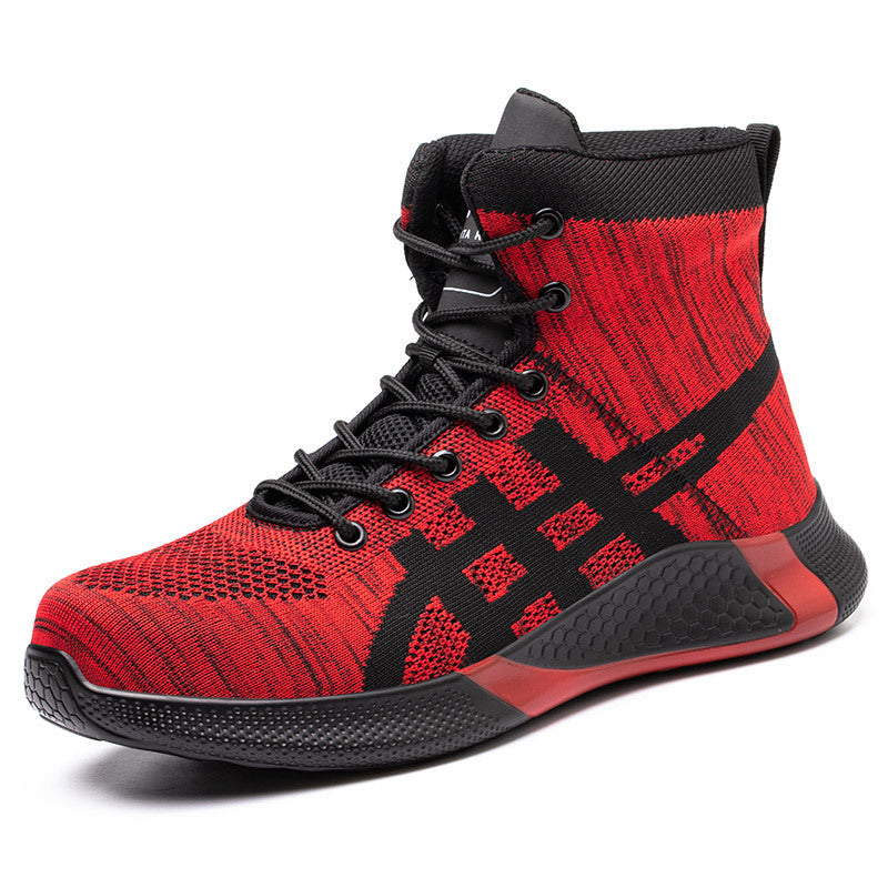 Bottes d'hiver en peluche pour hommes, chaussures de Protection Anti-écrasement et Anti-perforation, chaussures de sécurité chaudes, épaisses et respirantes à lacets