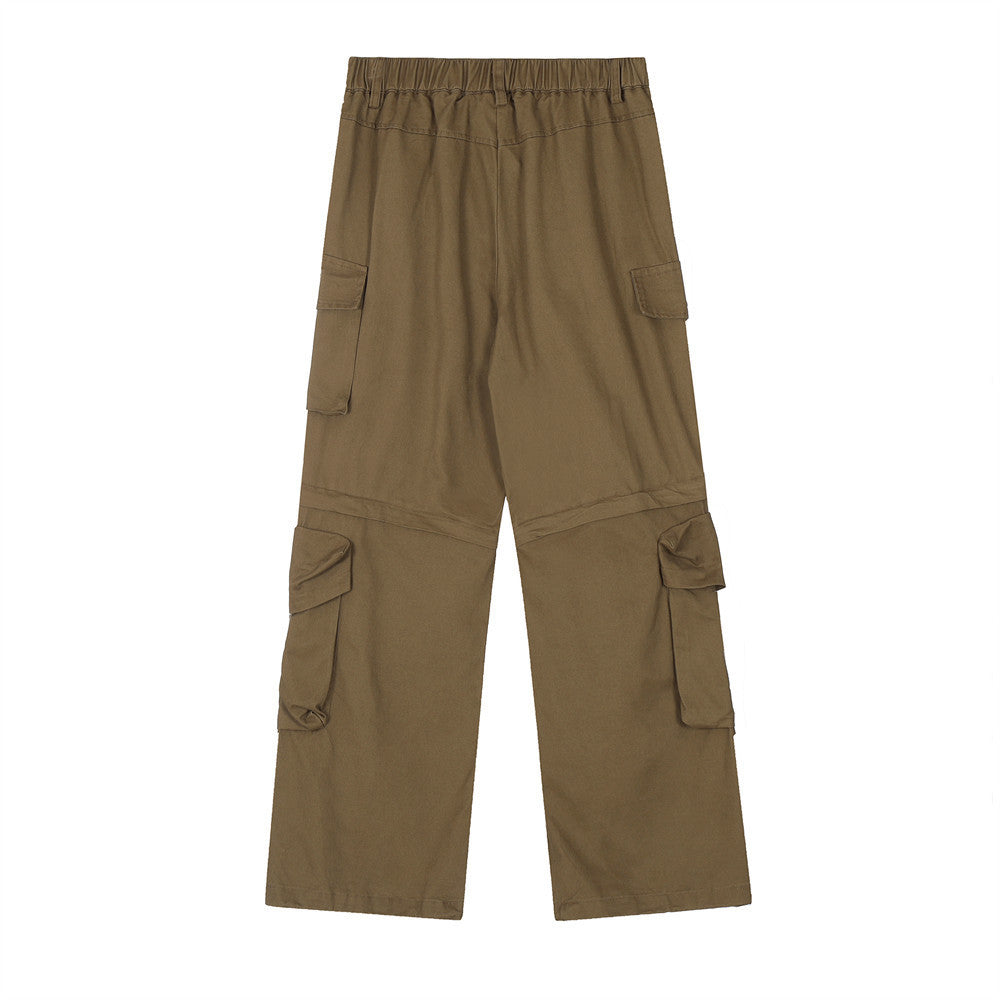Detachable Two-way Overalls Men's Multi-pocket