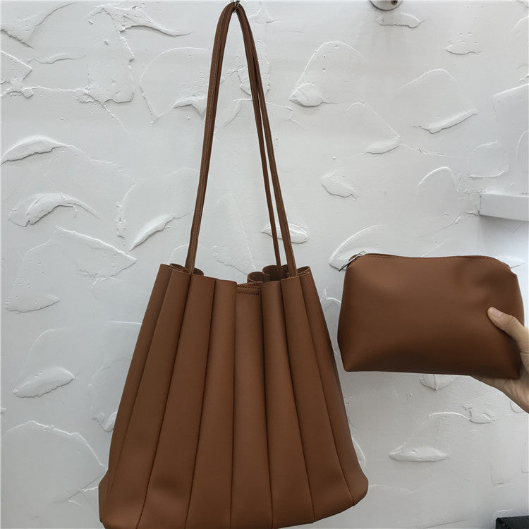 Sac à main littéraire simple plissé série Color