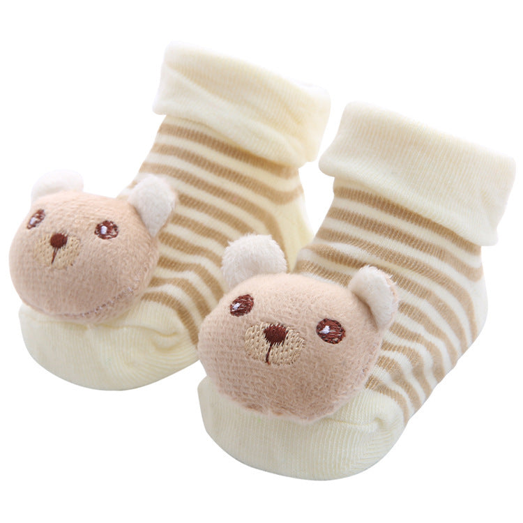 Chaussettes antidérapantes tridimensionnelles pour bébé, dessin animé, pour nouveau-né, poupée, vente en gros