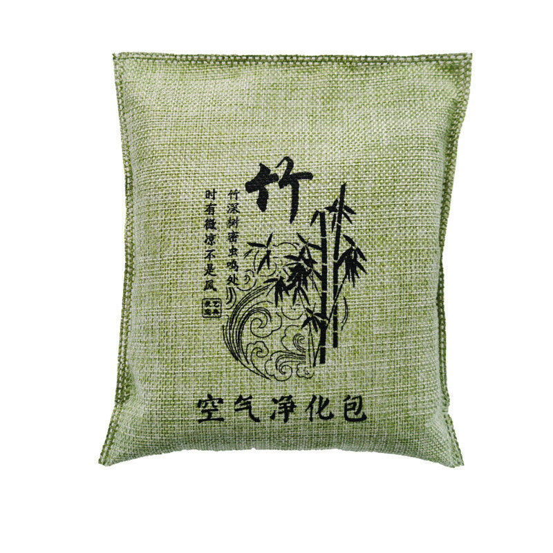 Car 500g Burlap Large Bamboo Charcoal Bag Car Deodorant
