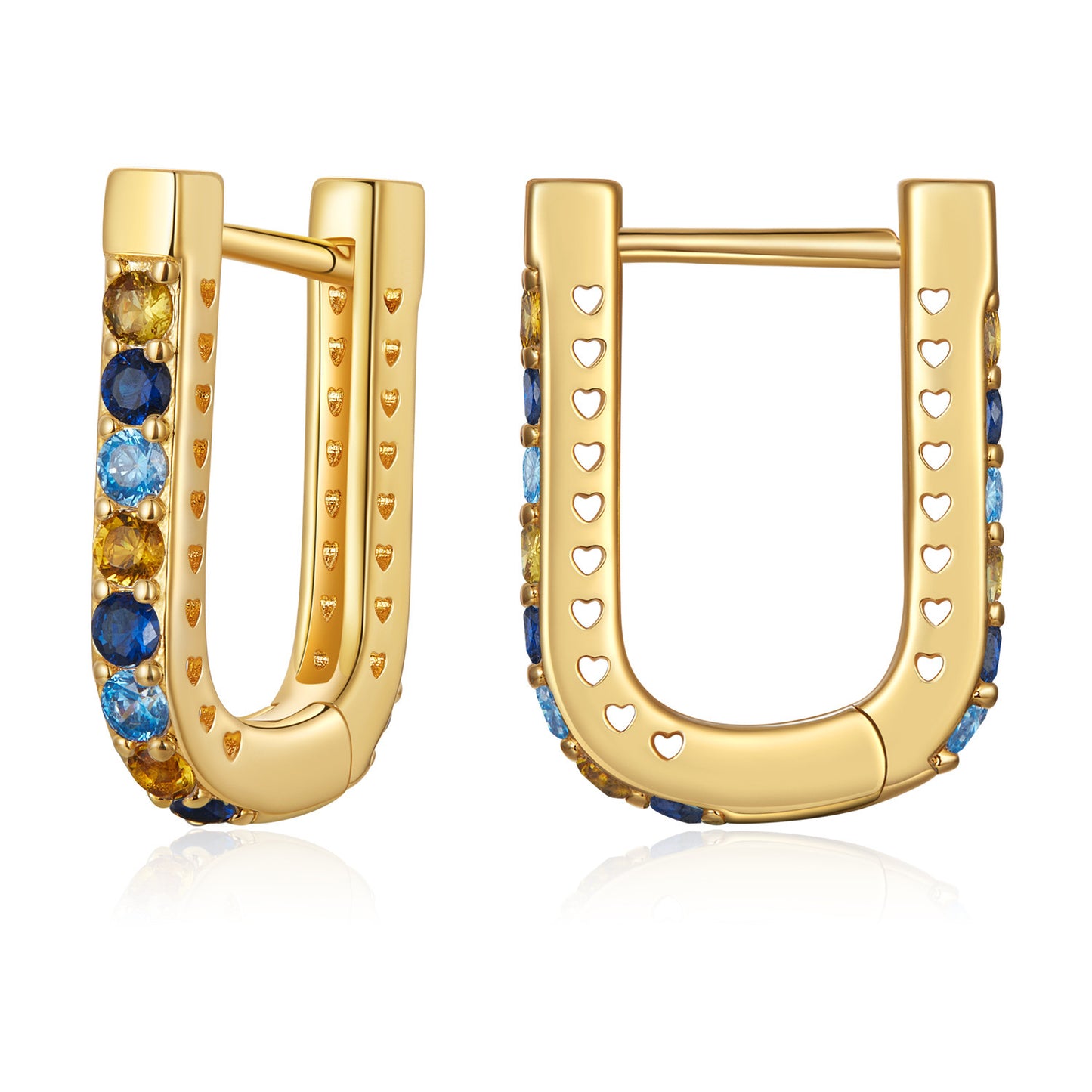 Clip d'oreille classique en forme de U, vêtements personnalisés européens et américains, perceuse de gang, boucles d'oreilles en alliage de cuivre