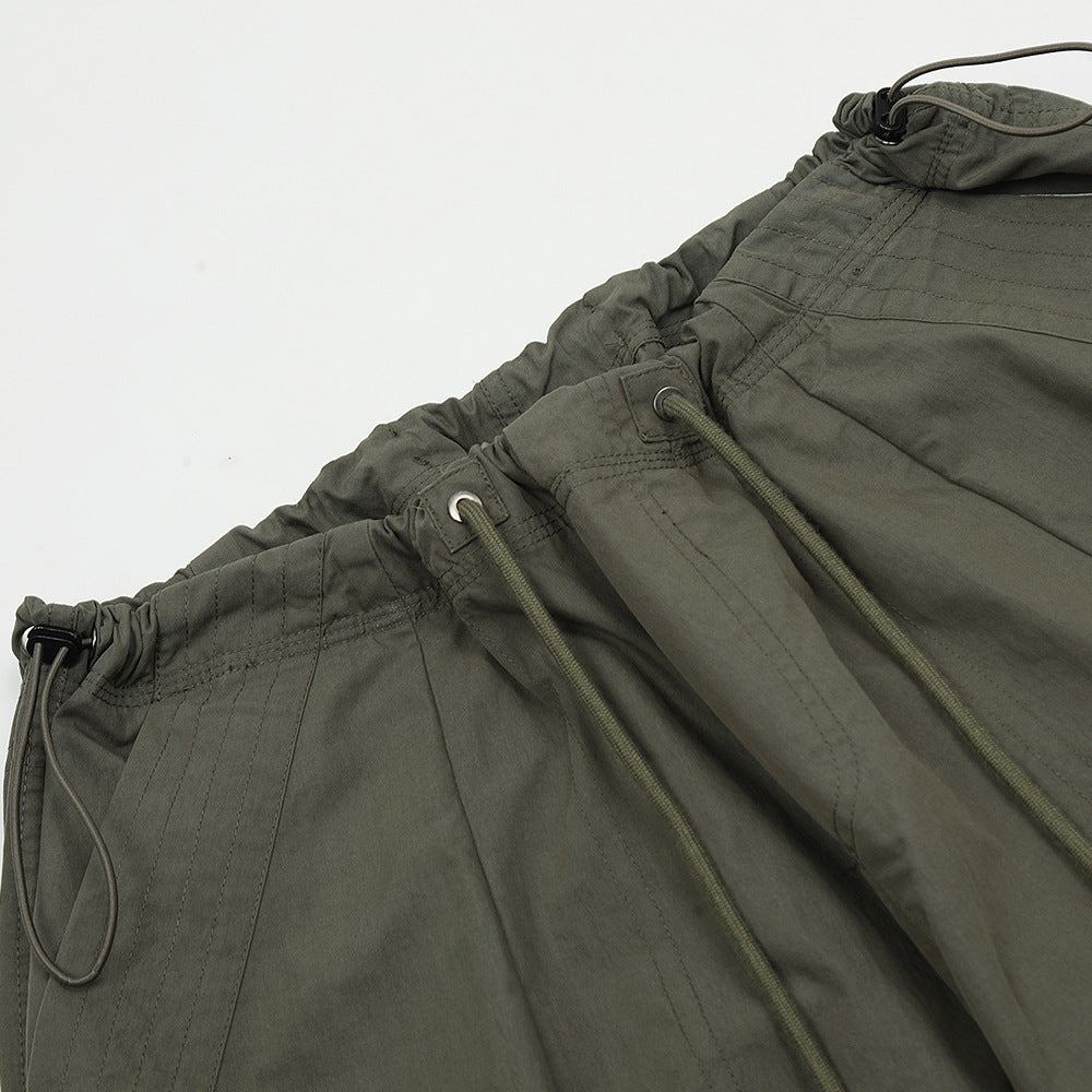 Men's Loose Outdoor Solid Color Casual Thin Sports Drawstring Pants