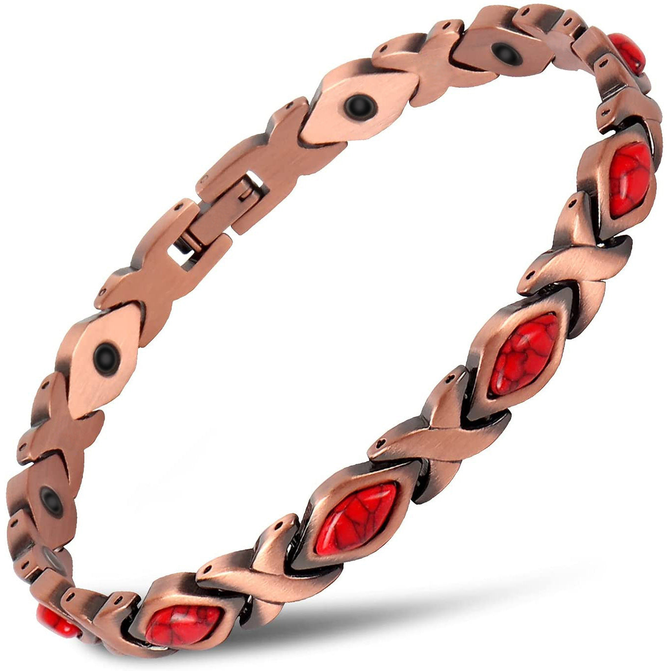 Retro Rhombus Turquoise Gauss Magnet Bracelet Creative Magnetic Bracelet