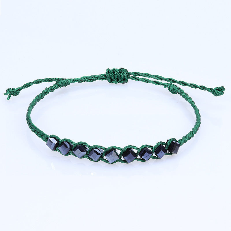 Bracelet de perles de cristal cubique fait à la main