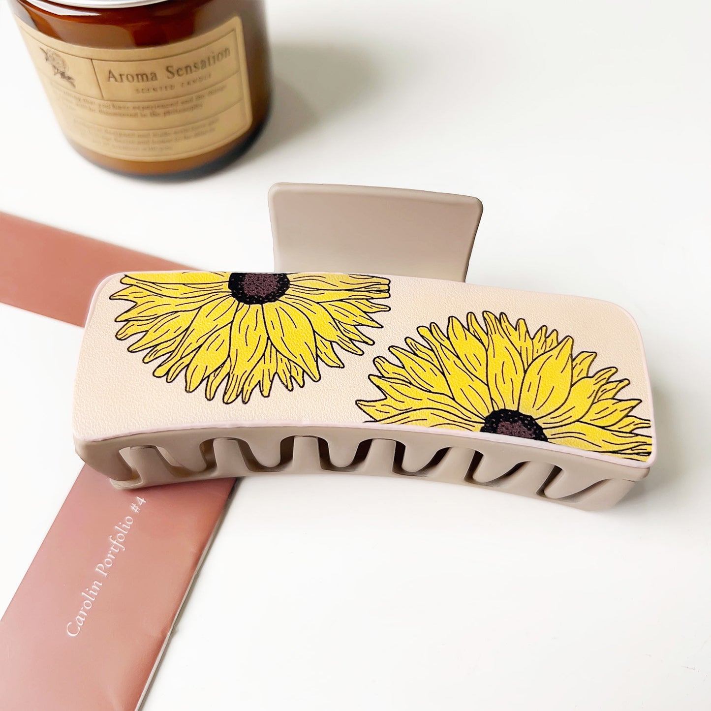 Western Denim Style Fashion Retro Printed Pu Barrettes