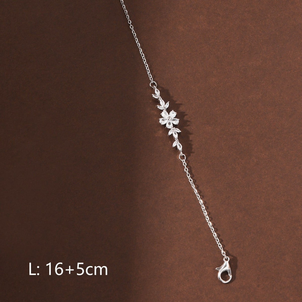 Diamond Flower Leaf Bracelet Niche Temperament Simple