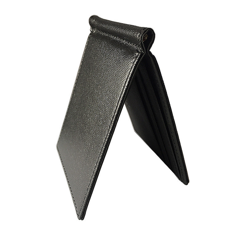 Creative PU mode beauté Clip ligne de couture portefeuille porte-carte de visite