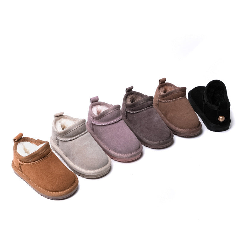 Bottes de neige basses pour enfants à la mode