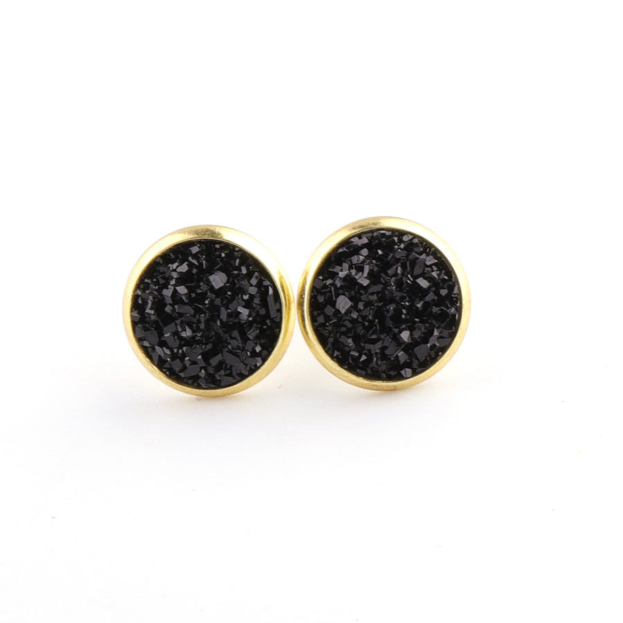 Boucles d'oreilles à tige étoilées en acier inoxydable plaqué or