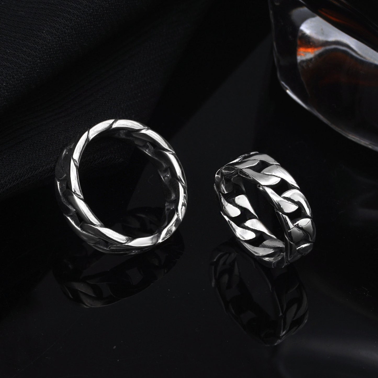 925 Silver Couple Couple Rings Men's Vintage Ring