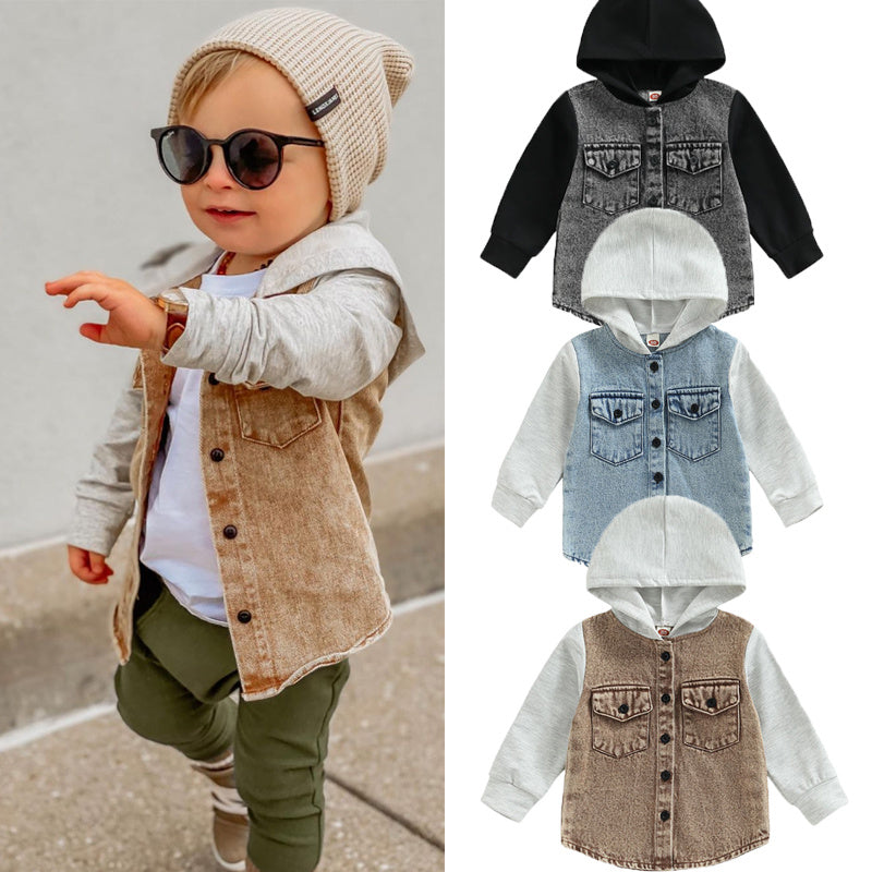 Manteaux pour garçons et filles dans le Style petit garçon, haut à capuche Chic et beau Cowboy