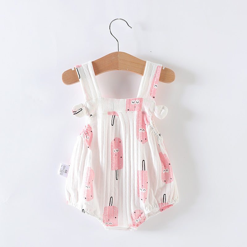 Robe une pièce pour bébé fille, barboteuse triangulaire pour nouveau-né