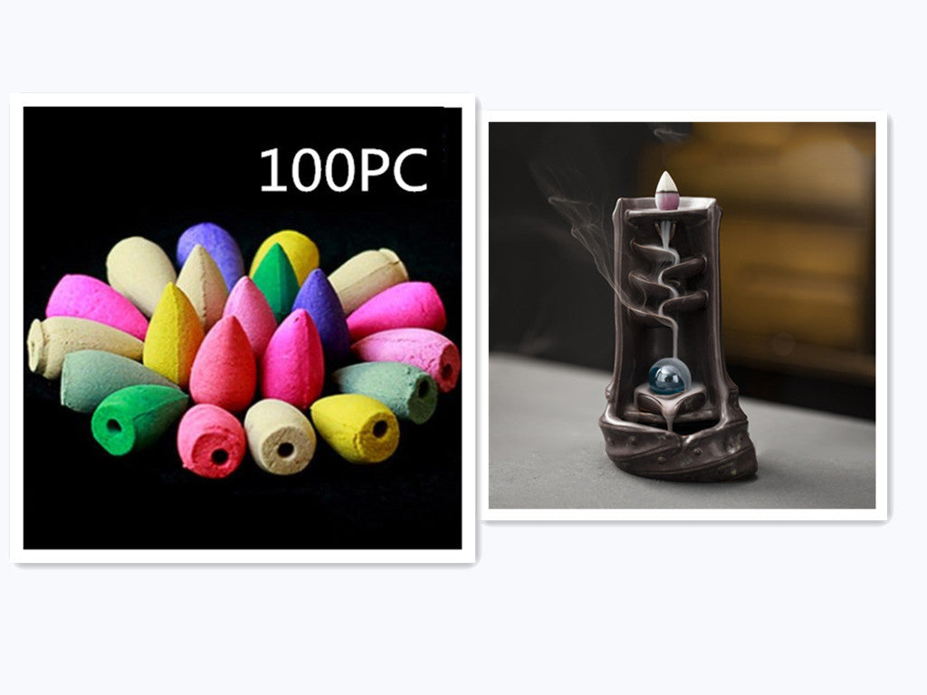 Quemador de incienso de reflujo de cerámica multicapa