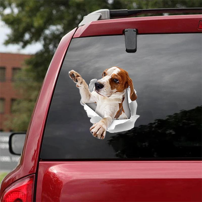 Autocollant de carrosserie Rottweiler souriant, autocollant de fenêtre de voiture, réfléchissant et imperméable