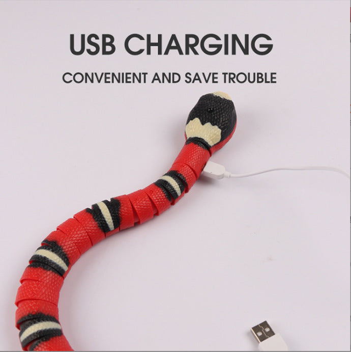 Jouets de chat de serpent de détection intelligente jouets interactifs électriques pour chats accessoires de chat de charge USB pour chiens de compagnie jeu jouet de jeu