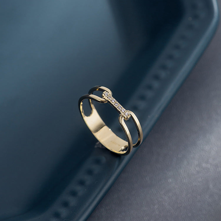 Women's Fashion Simple Rhinestone Index Finger Ring
