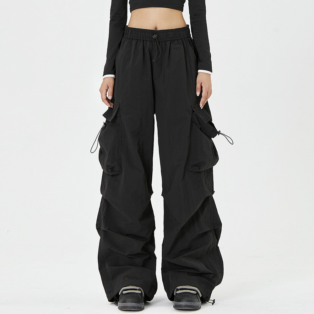 Men's Loose Design Pleated Drawstring Ankle-tied Trousers